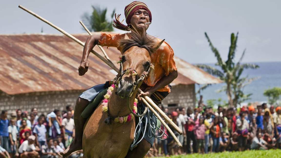 Pasola, rider · detail